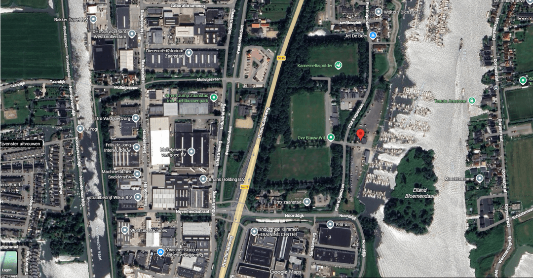 Google Maps locatie van Jachthaven ZWV West-Knollendam